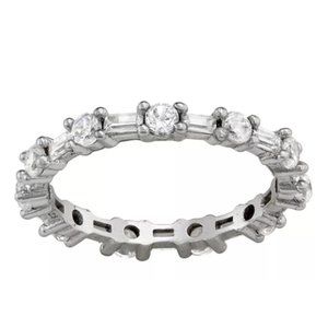 Contessa Di Capri Cubic Zirconia Eternity Ring sz 8